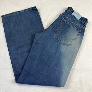 OOTJ Wide Leg Faded Blue Jeans women's size Medium 28x31
